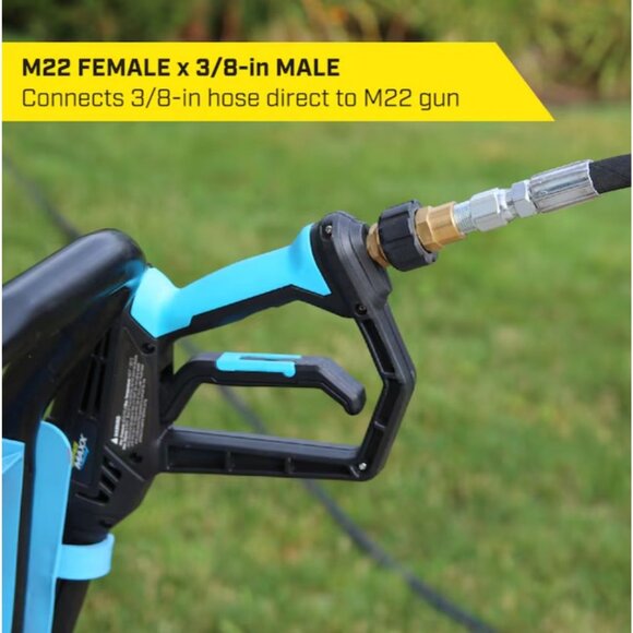SurfaceMaxx 4500 PSI M22 Quick Connect Adapter 3/8" Pressure Washer Fitting - Picture 4 of 7